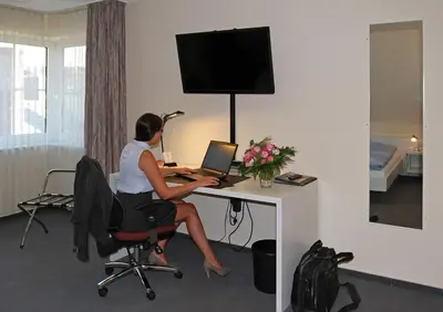 TV/Unterhaltungsangebot in der Unterkunft Hotel am Park