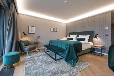 Ein Bett oder Betten in einem Zimmer der Unterkunft Gut Kump Gastronomie und Hotel