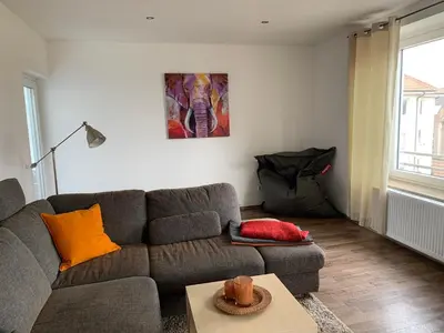 Ein Sitzbereich in der Unterkunft Dorstener Ferienwohnung
