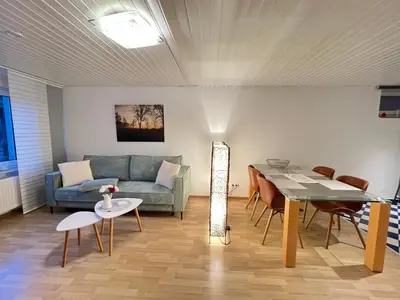 Ein Sitzbereich in der Unterkunft Am Grünenplatz 63