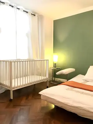 Ein Bett oder Betten in einem Zimmer der Unterkunft Townhouse Solingen