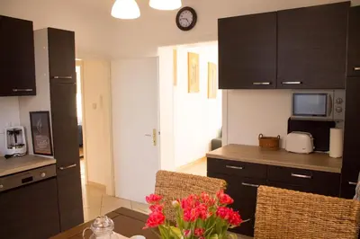 Küche/Küchenzeile in der Unterkunft Ferienwohnung Ohligs