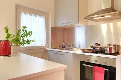 Küche/Küchenzeile in der Unterkunft Ferienwohnung Heimaterde