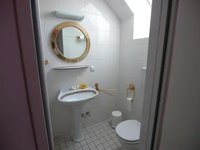 Ein Badezimmer in der Unterkunft Rittergut Haus Laer