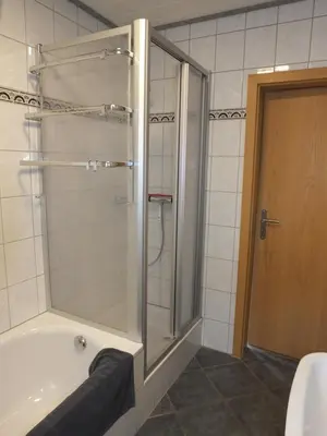 Ein Badezimmer in der Unterkunft Ferienwohnung Baumberge
