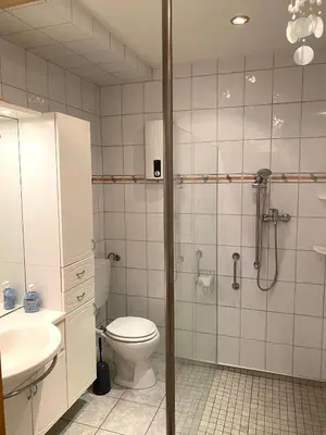 Ein Badezimmer in der Unterkunft Zimmervermietung Lösken