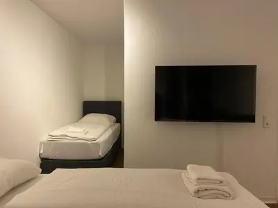 Ein Bett oder Betten in einem Zimmer der Unterkunft Altstadt Kurzestr