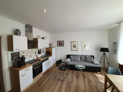 Küche/Küchenzeile in der Unterkunft FewoFaubelCentro 42 & 54 & 62 m2