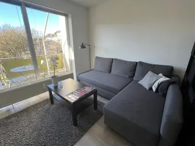 Ein Sitzbereich in der Unterkunft City-Apartment