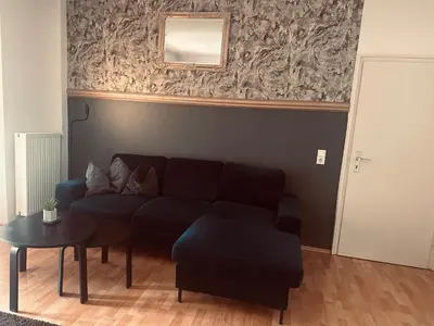 Ein Sitzbereich in der Unterkunft Ferienwohnung Wuppertal Ronsdorf Elias Eller