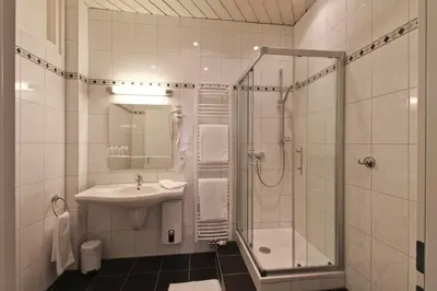 Ein Badezimmer in der Unterkunft Hotel Jammerkrug