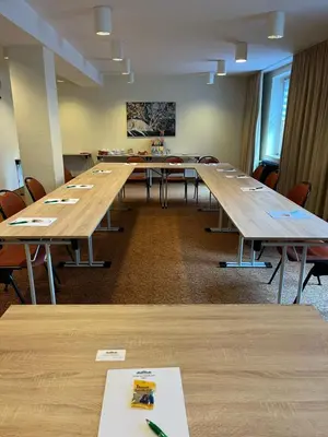 Der Geschäftsbereich oder Konferenzraum in der Unterkunft Hotel am Stadtpark