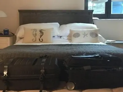 Ein Bett oder Betten in einem Zimmer der Unterkunft Bürgerhaus Langenberg