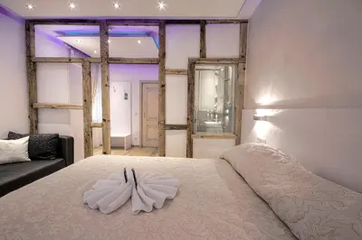 Ein Bett oder Betten in einem Zimmer der Unterkunft Da Domenico Am Hagelkreuz