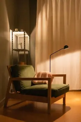 Ein Sitzbereich in der Unterkunft new design apartment