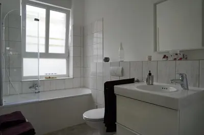 Ein Badezimmer in der Unterkunft Altstadtwohnung mit eigenem Hauseingang