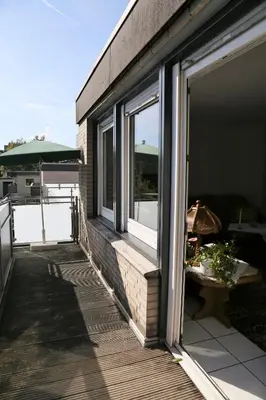 Ein Balkon oder eine Terrasse in der Unterkunft Am Klinikum