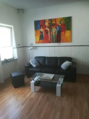 Ein Sitzbereich in der Unterkunft Zentral gelegene Wohnung in Velbert-Mitte
