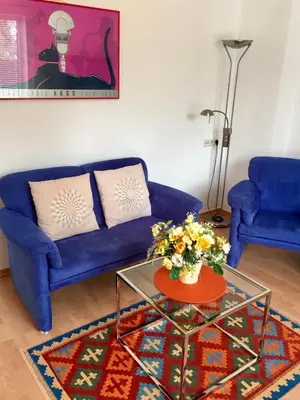 Ein Sitzbereich in der Unterkunft Messewohnung Düsseldorf-Nord