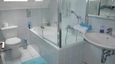 Ein Badezimmer in der Unterkunft Helle Ferienwohnung im Loft-Charakter