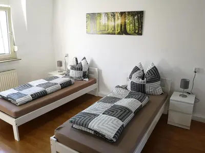 Ein Bett oder Betten in einem Zimmer der Unterkunft Lüdenscheid-Ferienwohnung de Betzler Weh29-100