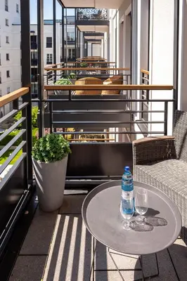 Ein Sitzbereich in der Unterkunft The Wellem Residences