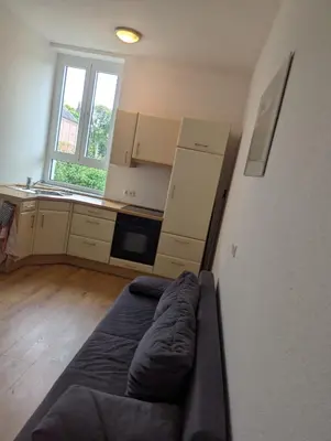 Ein Sitzbereich in der Unterkunft Gästehaus LeLo 3