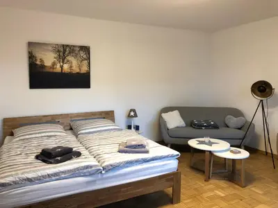 Ein Bett oder Betten in einem Zimmer der Unterkunft Am Grünenplatz 65