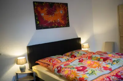 Ein Bett oder Betten in einem Zimmer der Unterkunft Quadenhof
