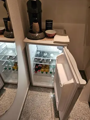 Küche/Küchenzeile in der Unterkunft Standardzimmer nahe Messe und Airport