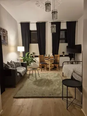 Ein Sitzbereich in der Unterkunft Appartment Rheinaue