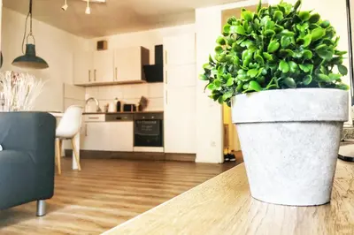 Küche/Küchenzeile in der Unterkunft Gemütliches Apartment mit Balkon und Tiefgaragenstellplatz
