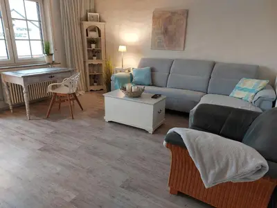 Ein Sitzbereich in der Unterkunft Casa Mediterrana