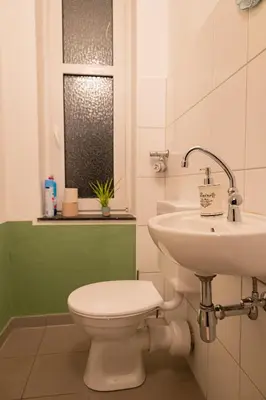 Ein Badezimmer in der Unterkunft Altes Pfarrhaus
