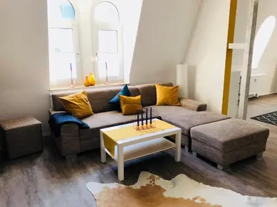 Ein Sitzbereich in der Unterkunft Villa Vecchia