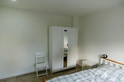 Ein Bett oder Betten in einem Zimmer der Unterkunft Ferienwohnung Essen - Zentral im Ruhrgebiet