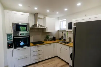 Küche/Küchenzeile in der Unterkunft Ferienwohnung Essen - Zentral im Ruhrgebiet