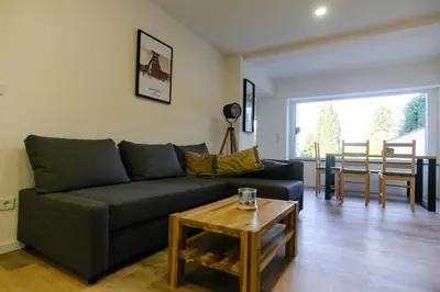 Ein Sitzbereich in der Unterkunft Ferienwohnung Essen - Zentral im Ruhrgebiet