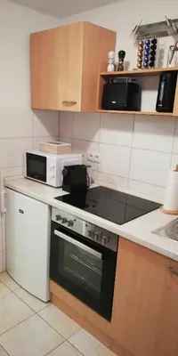 Küche/Küchenzeile in der Unterkunft Ferienwohnung Sonnwald
