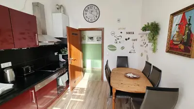 Küche/Küchenzeile in der Unterkunft ELENA flat Orchidee Duisburg Zentrum