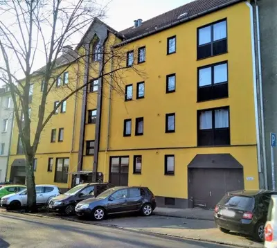 Das Gebäude in dem sich das Aparthotel befindet