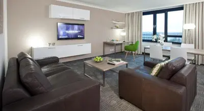 Ein Sitzbereich in der Unterkunft Messe Residence by Gerda Good Living - Digital Access