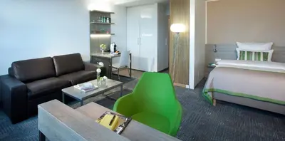 Ein Sitzbereich in der Unterkunft Messe Residence by Gerda Good Living - Digital Access