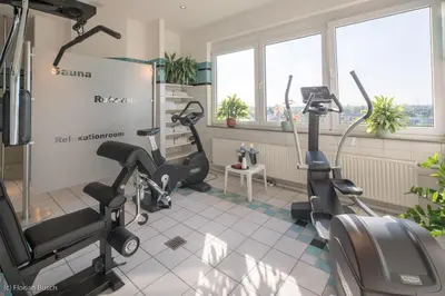 Das Fitnesscenter und/oder die Fitnesseinrichtungen in der Unterkunft Best Western Hotel im Forum Mülheim