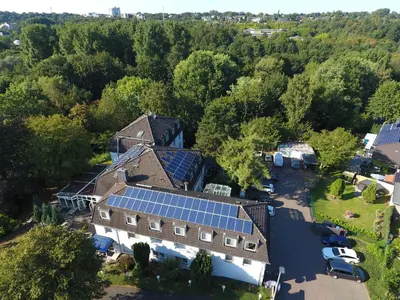 Blick auf Gartenhotel Fettehenne aus der Vogelperspektive