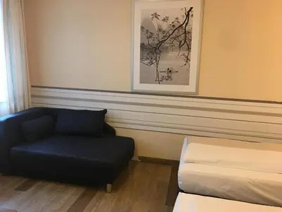 Ein Sitzbereich in der Unterkunft AltDüsseldorf