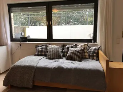 Ein Bett oder Betten in einem Zimmer der Unterkunft 2 Room Messe Kongress Stadion