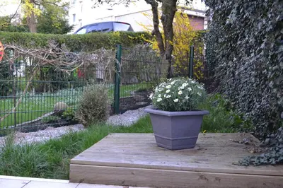 Ein Garten an der Unterkunft FeWo Kleeblatt mit eigener Terrasse