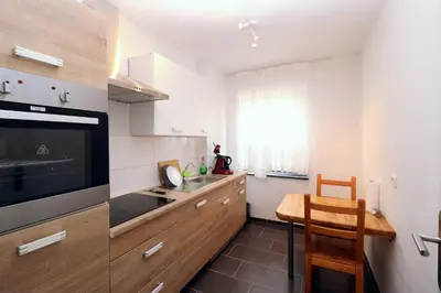 Küche/Küchenzeile in der Unterkunft Aparthotel Kompass A 202-203