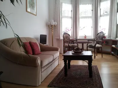 Ein Sitzbereich in der Unterkunft Villa Biso